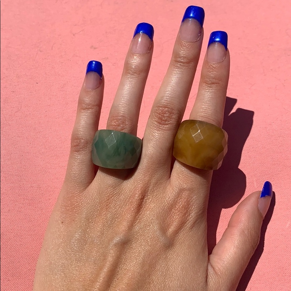 Resin Chunky Rings Set of 2